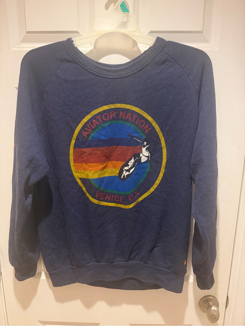 Aviator Nation Navy Crewneck Sweatshirt-Venice- XL